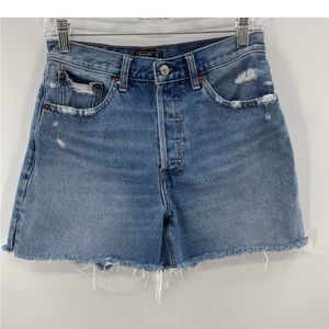 Abercrombie & Fitch High Rise 4" Short Jean Shorts Size 26 / 2